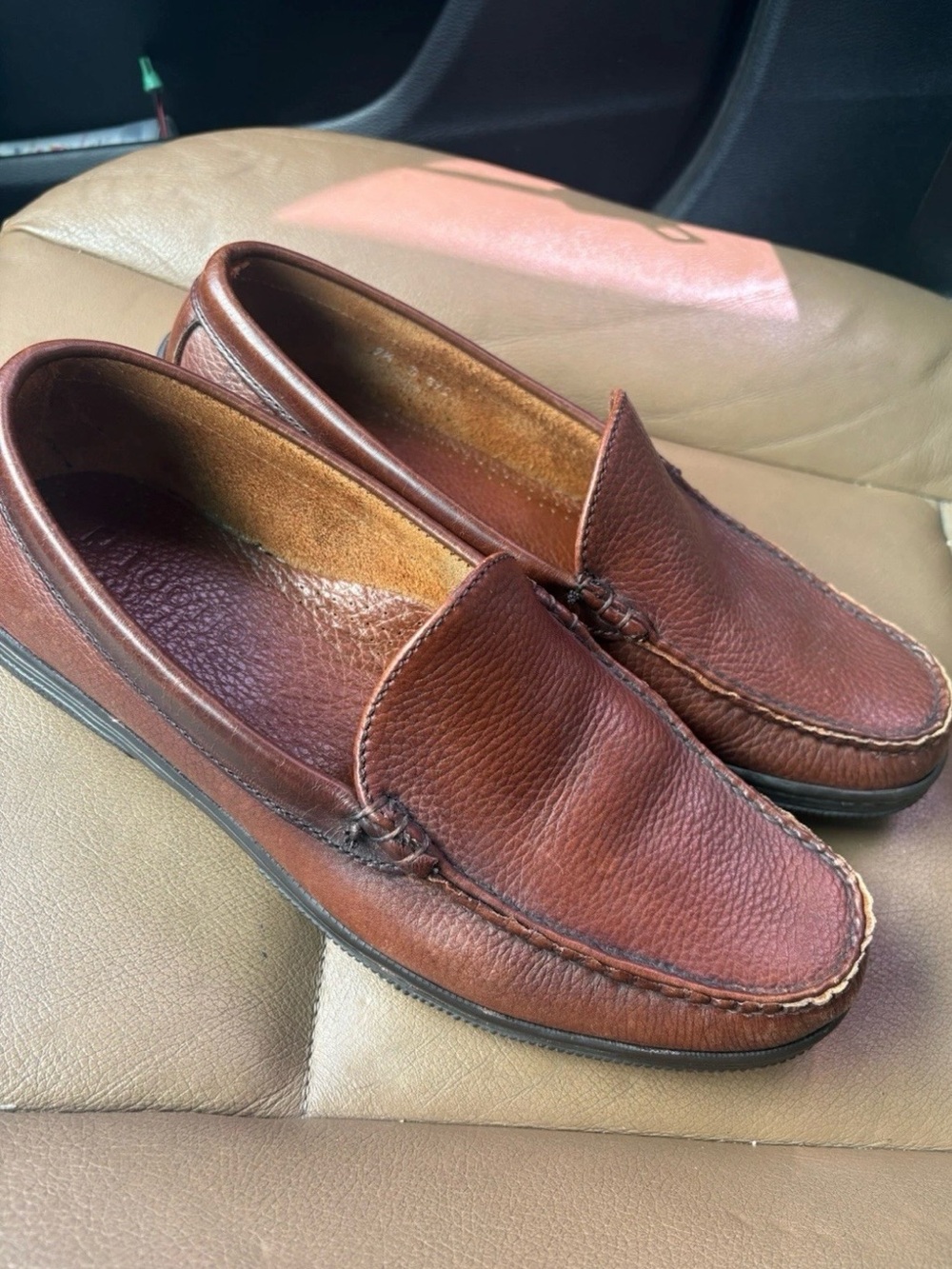 FootJoy Men's Brown Leather Slip-On Loafers size 9.5